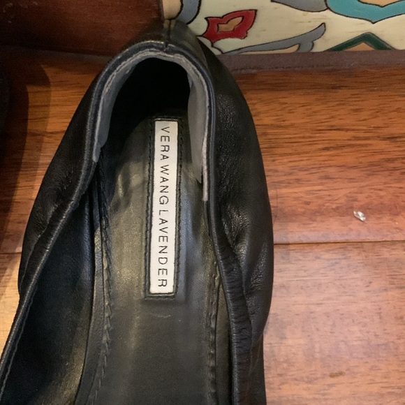 Bejeweled black peep toe ballet flat by Vera Wang Lavender - Picture 3 of 6